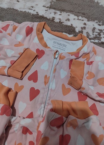 Pembe Kalp Desenli Bebek Tulum - Görsel 2