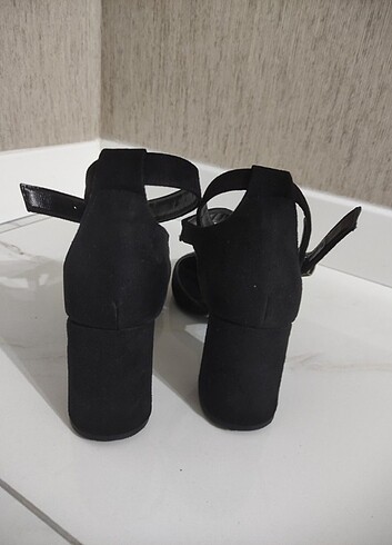 39 Beden siyah Renk Siyah Süet Topuklu Ayakkabı