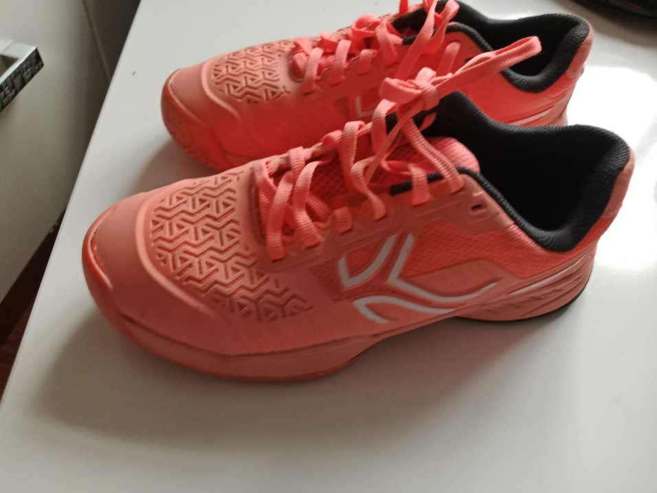 Fosforlu turuncu  Bağcıklı Kadın Spor Ayakkabı - Görsel 2