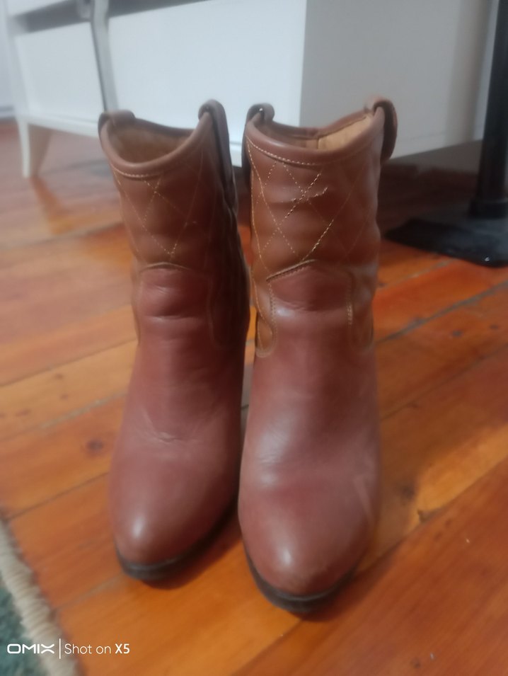 Kahverengi Deri  Kadın Bot - Görsel 4