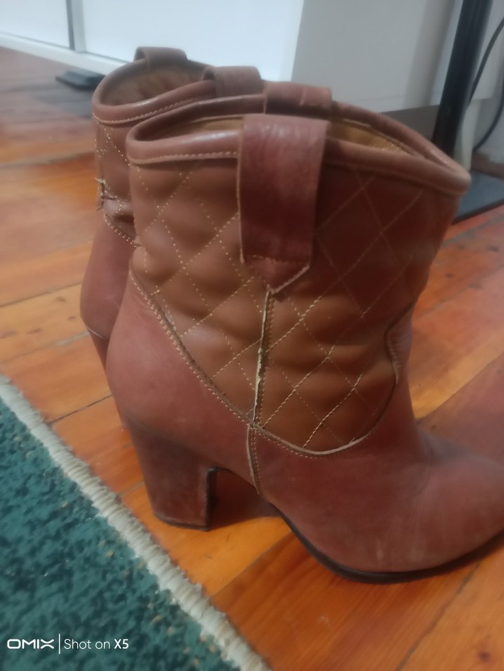 Kahverengi Deri  Kadın Bot - Görsel 3