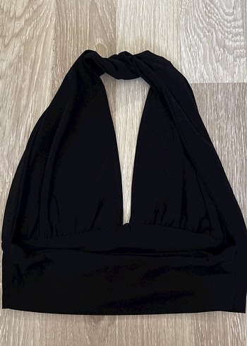 Siyah Drapeli Yüksek Yakalı Kadın Bluz - Görsel 2