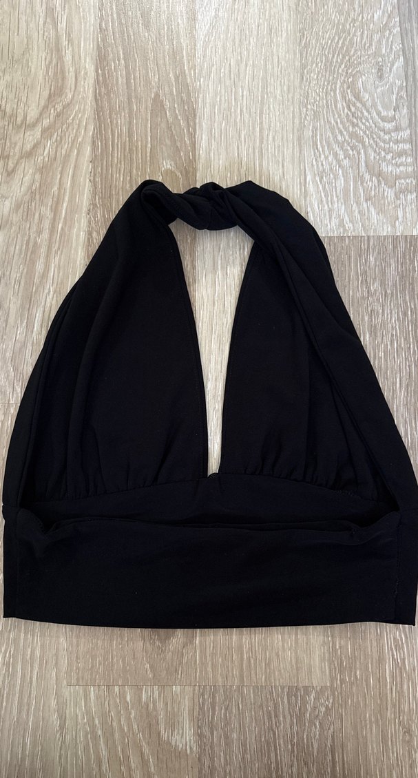 Siyah Drapeli Yüksek Yakalı Kadın Bluz - Görsel 2