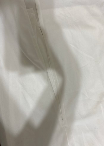 Beyaz Drapeli Straplez Uzun Elbise - Görsel 4