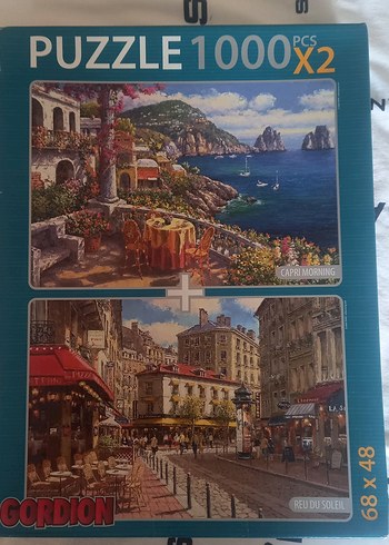 2x1000 Parça Canlı Renkli Puzzle Seti