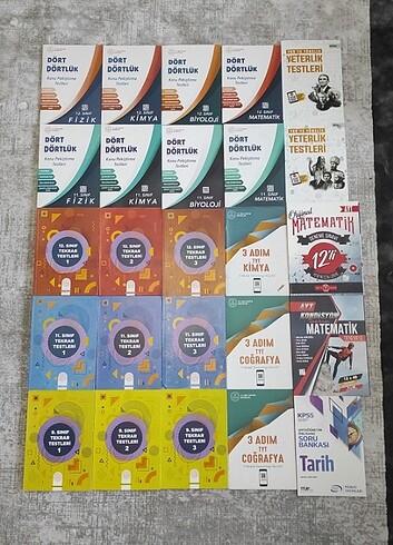 DÖRT DÖRTLÜK PEKİŞTİRME TESTLERİ M.E.B