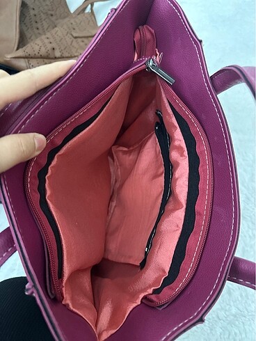 Beden pembe Renk Fulya rengi büyük çanta