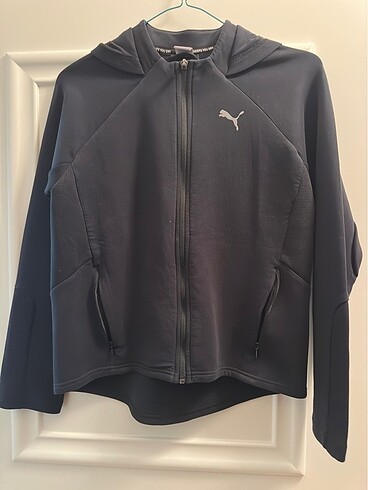 Kapüşonlu bayan triko sweatshirt