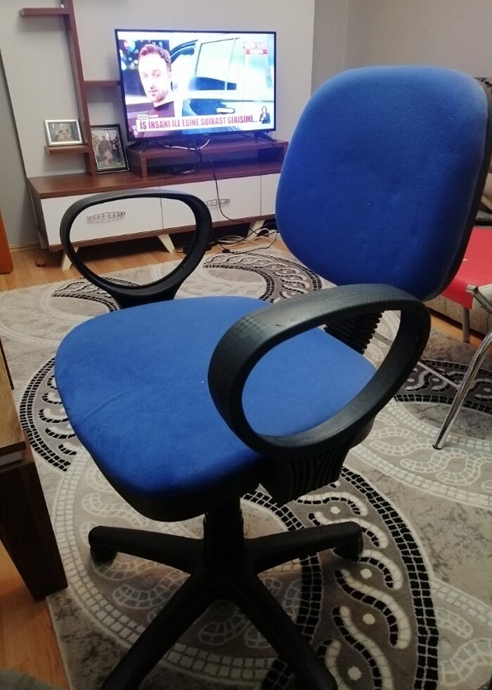Mavi bilgisayar sandalyesi  - Görsel 3