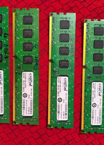 4 Gby DDR3 RAM Bellek Modülleri
