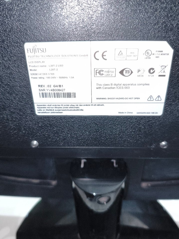 20 inç  Fujitsu Monitör - Görsel 3