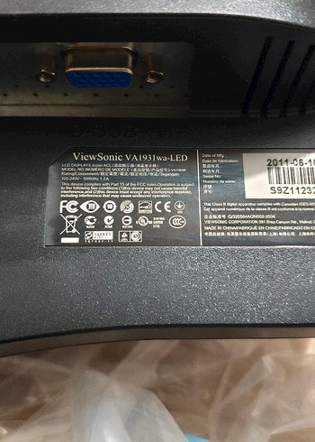 19 inç ViewSonic Siyah Monitör - Görsel 3