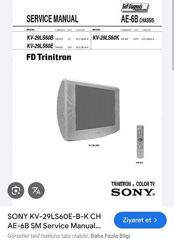 Gri Sony Düz ekran Renkli TV KV-29LS60 - Görsel 3