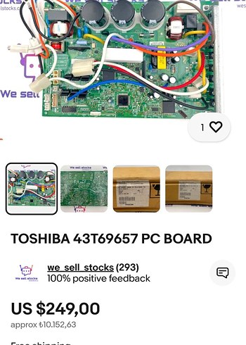 Toshiba klima anakart 43T69657 PC Board Güç kartı - Görsel 3