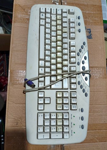 Beyaz Gri Kablolu Klavye - Görsel 2