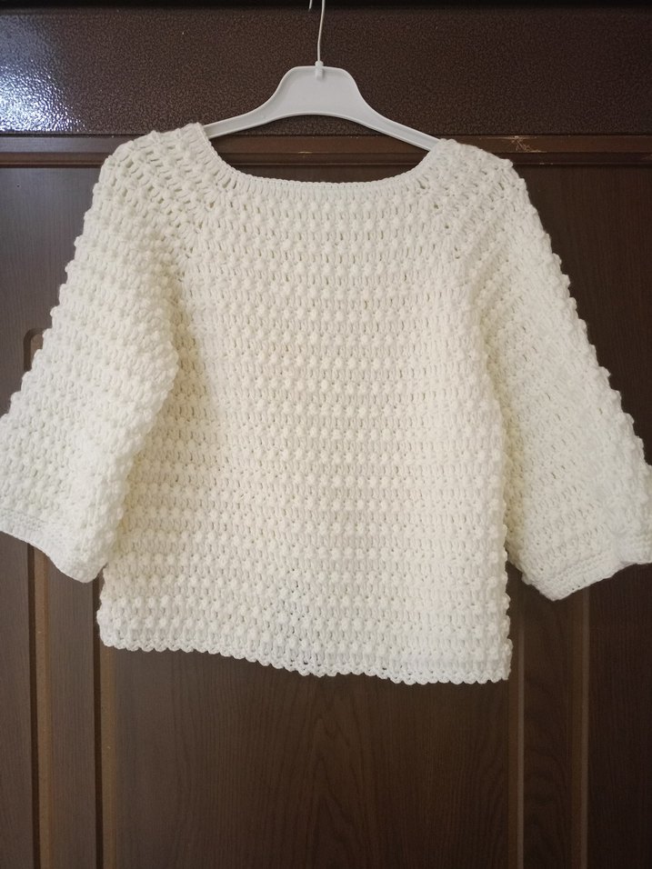 Kız Çocuk Beyaz Örgü Hırka - Görsel 2