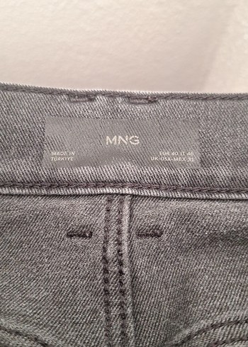 40 Beden gri Renk Siyah Erkek Denim Pantolon