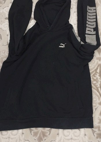 Puma Siyah Kapüşonlu ERKEK Sweatshirt - Görsel 6