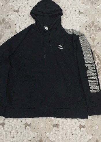 Puma Siyah Kapüşonlu ERKEK Sweatshirt - Görsel 4