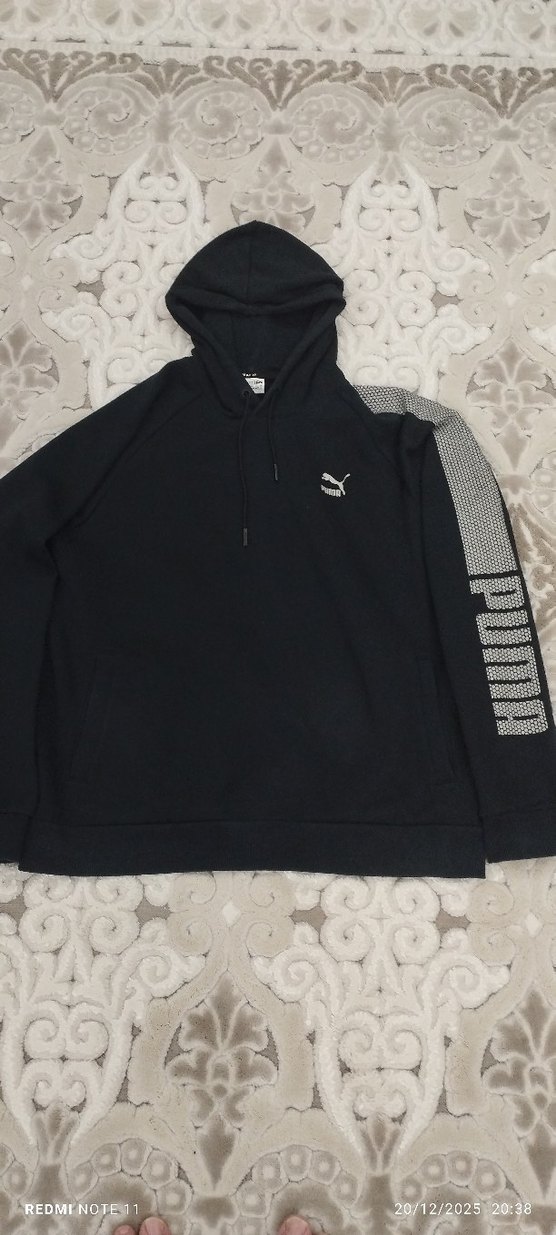 Puma Siyah Kapüşonlu ERKEK Sweatshirt - Görsel 4