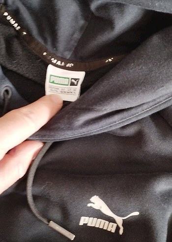 Puma Gri Erkek Streetwear Spor Kapüşonlu - Görsel 2