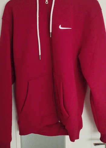 Kırmızı Fermuarlı Erkek Sweatshirt - Görsel 2