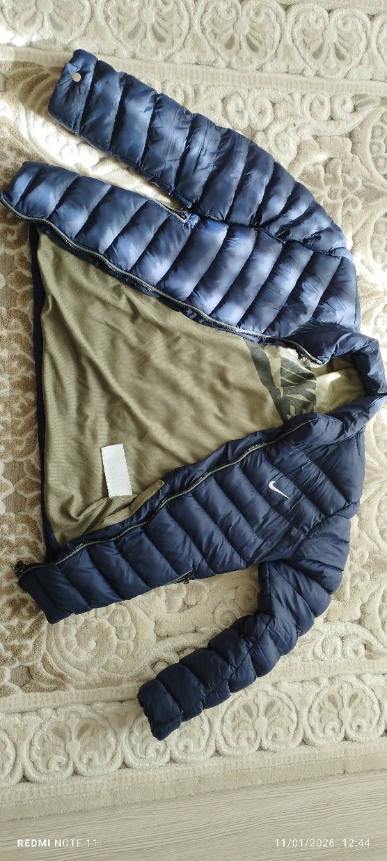 Lacivert Erkek Şişme Mont Fermuarlı - Görsel 3