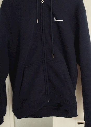 Erkek Lacivert Fermuarlı Kapüşonlu Sweatshirt - Görsel 2