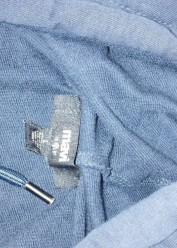 Kapüşonlu erkek Sweatshirt Mavi Rahat Kesim - Görsel 2