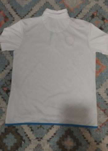 Düğmeli Kısa Kollu Beyaz Pamuklu Forma - Görsel 6