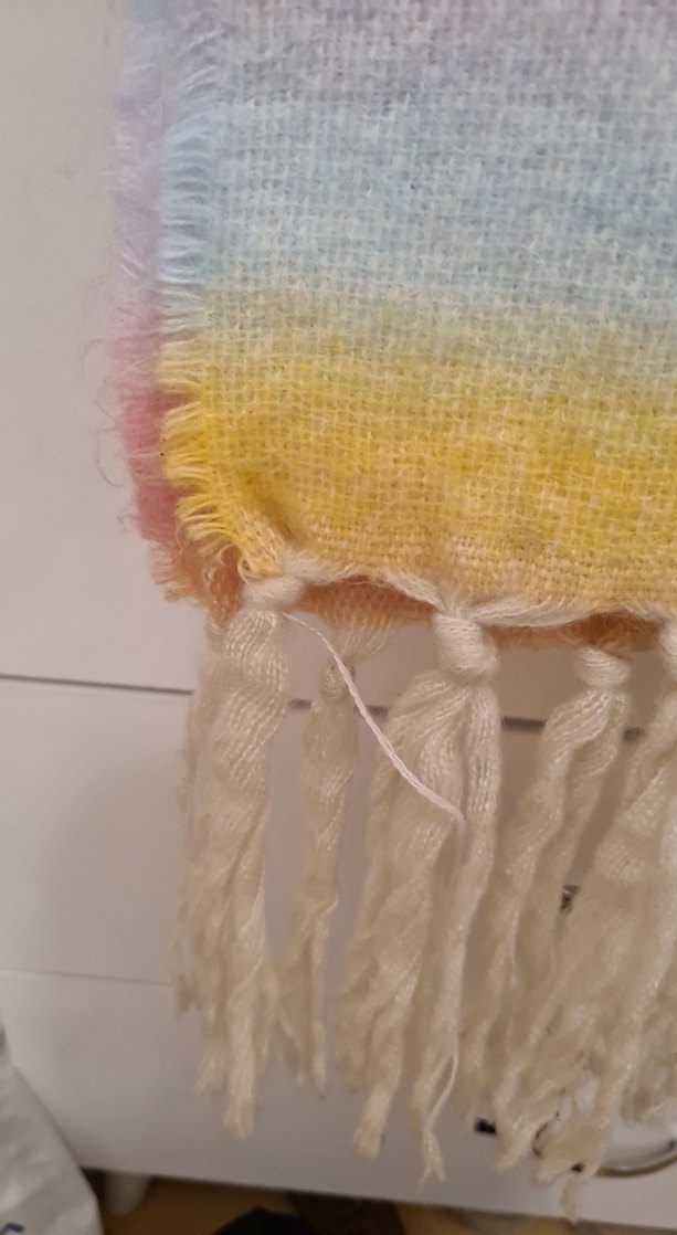 Pastel Kadın Örgü Yün Şal - Görsel 2