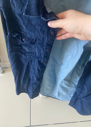 Loft Erkek Mavi Denim Gömlek, Düğmeli, Uzun Kollu