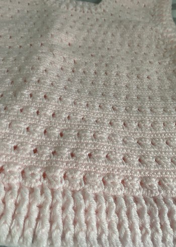 Pembe Kız Çocuk Örgü Süveter - Görsel 4