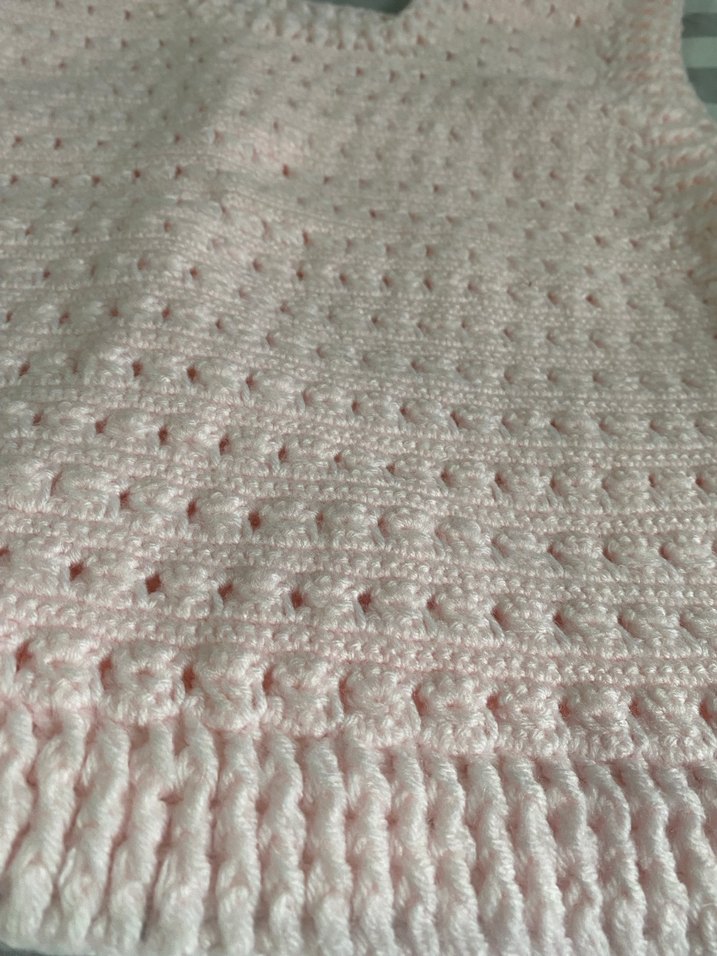 Pembe Kız Çocuk Örgü Süveter - Görsel 4