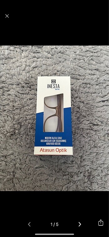 Inesta Atasun optik Mavi ışık korumalı numarasız gözlük 45 ekt