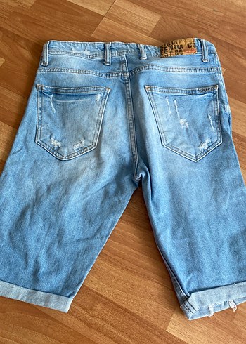 Mavi Denim Erkek Mini Şort - Görsel 2