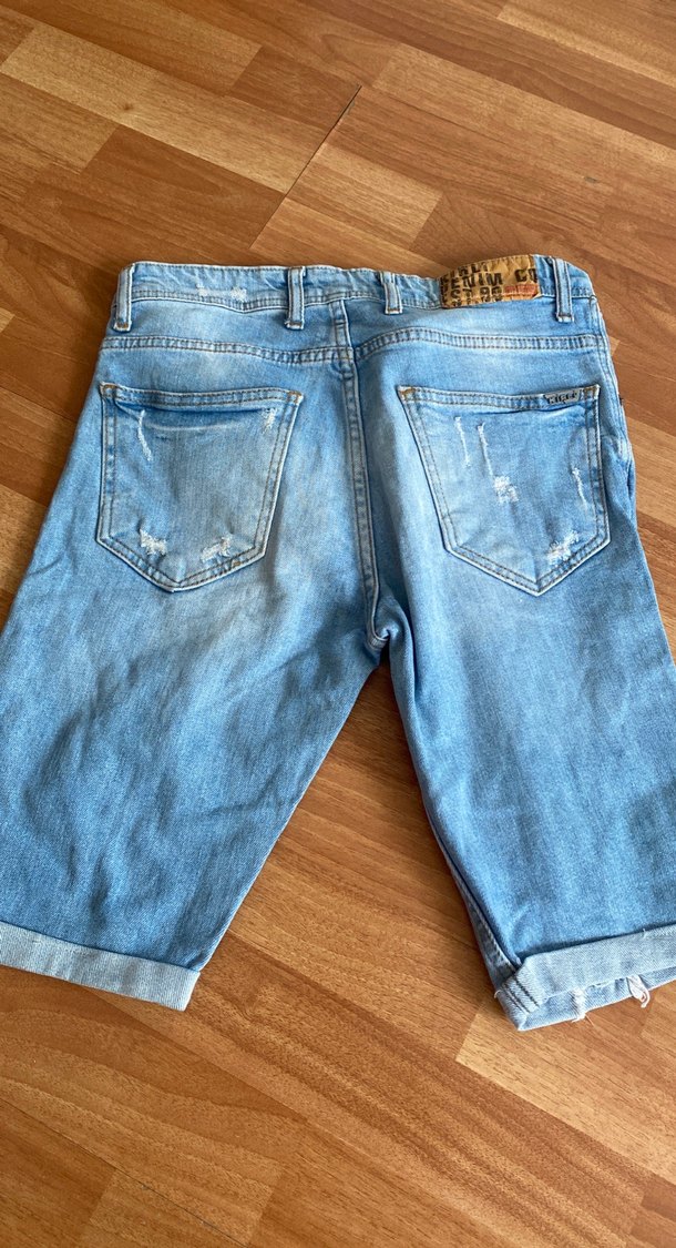 Mavi Denim Erkek Mini Şort - Görsel 2