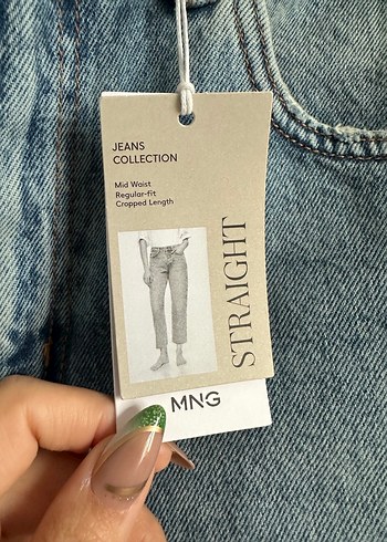 Kadın Mavi Denim Midi Boy Bol Kesim Jean - Görsel 3