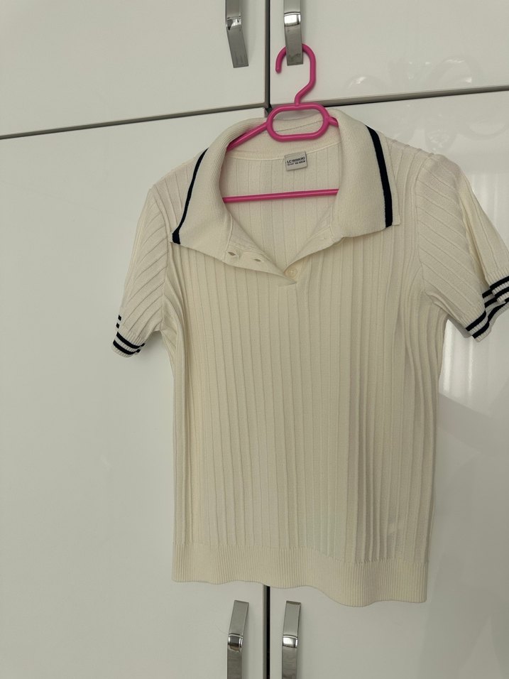 Kısa Kollu, Beyaz Kadın Gömlek - Görsel 2