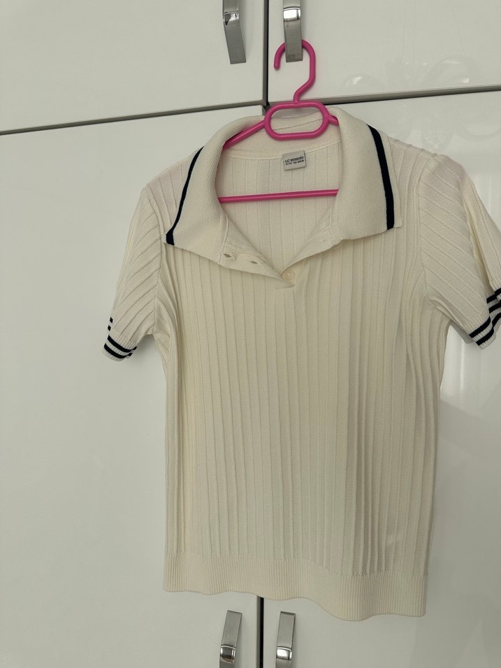 Kısa Kollu, Beyaz Kadın Gömlek - Görsel 3