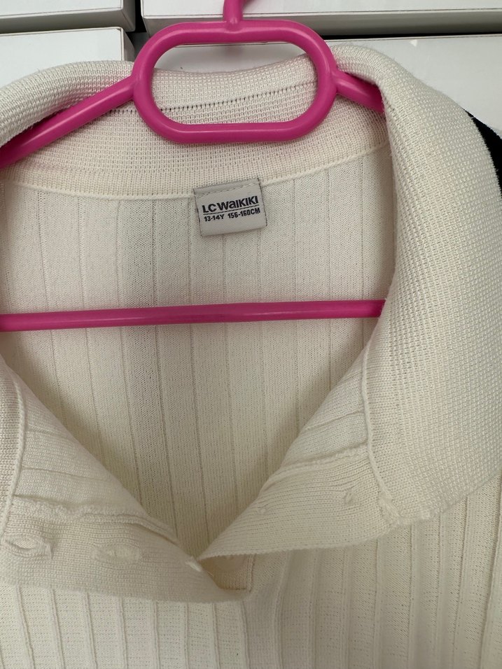 Kısa Kollu, Beyaz Kadın Gömlek - Görsel 5