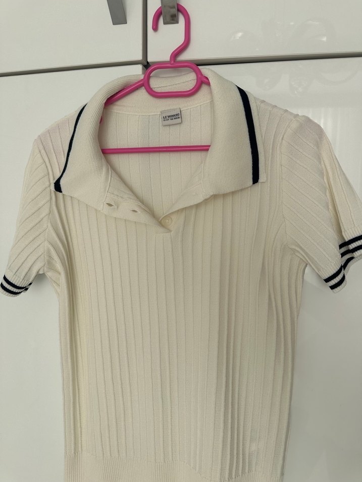 Kısa Kollu, Beyaz Kadın Gömlek - Görsel 4