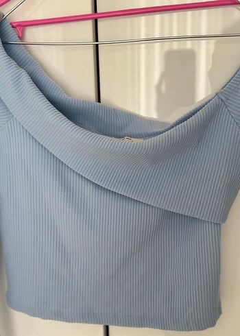 Mavi Drapeli Uzun Kollu Bluz - Görsel 7