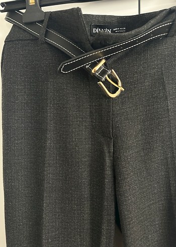 Dilvin Gri Kumaş Kadın Pantolon - Görsel 2
