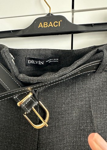 Dilvin Gri Kumaş Kadın Pantolon - Görsel 4