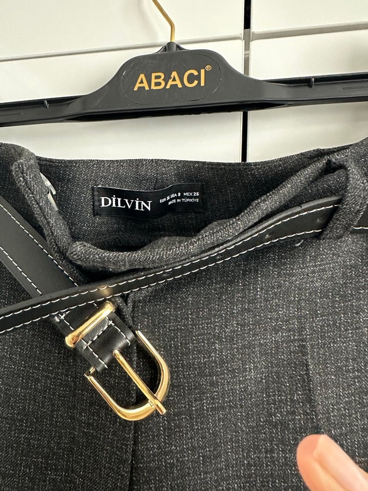 Dilvin  Gri Kumaş Kadın Pantolon - Görsel 4