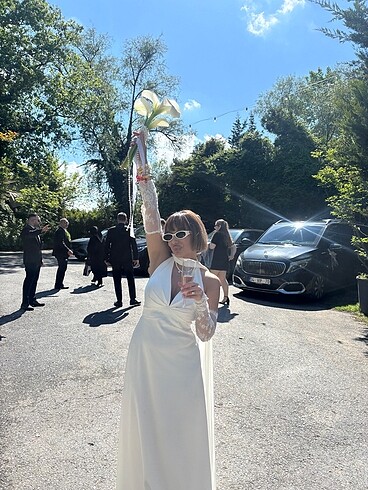 xs Beden Evden çıkış elbisesi-gelinlik- nikah elbisesi