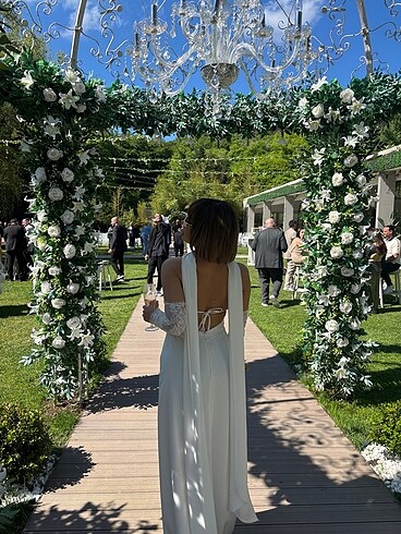 Evden çıkış elbisesi-gelinlik- nikah elbisesi