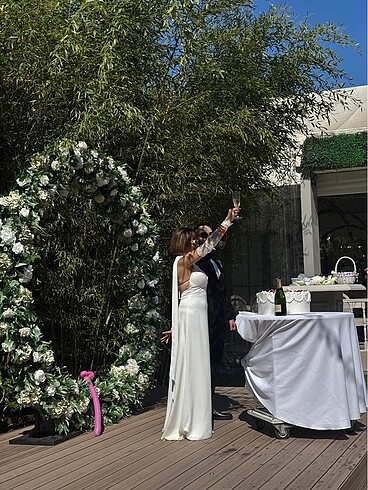 xs Beden beyaz Renk Evden çıkış elbisesi-gelinlik- nikah elbisesi