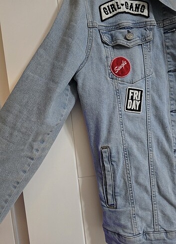 m Beden mavi Renk Mavi Jeans kot ceket/mont